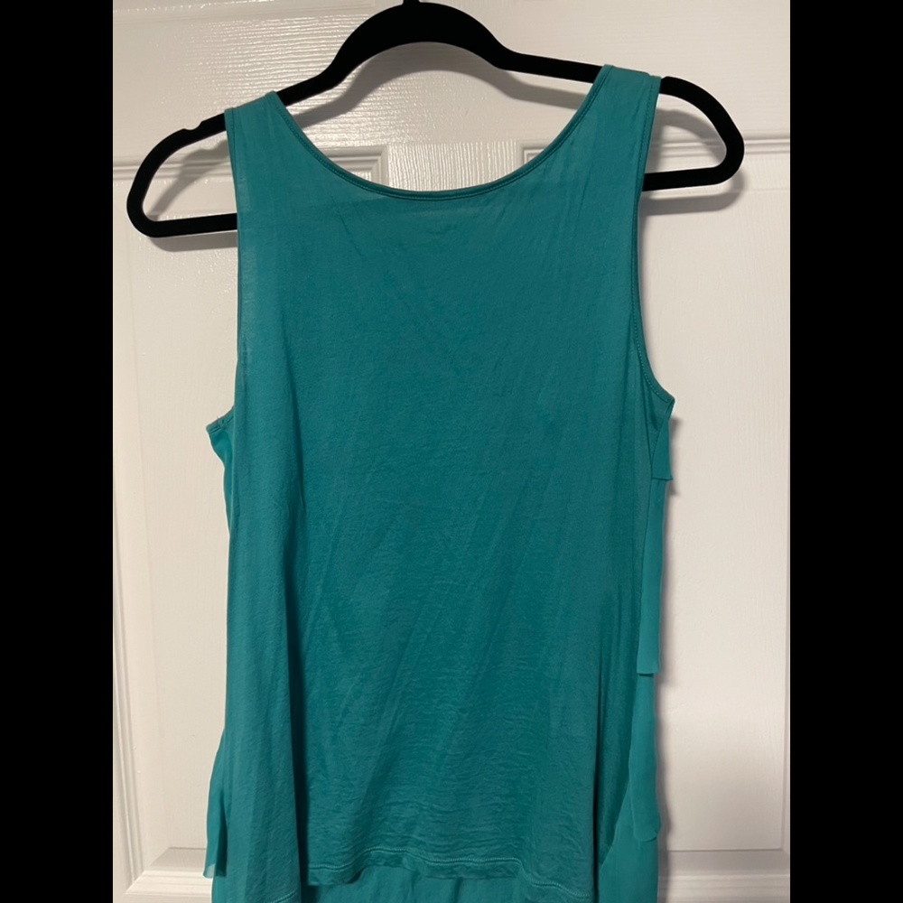 Teal Ruffle Shell - Picture 2 of 3